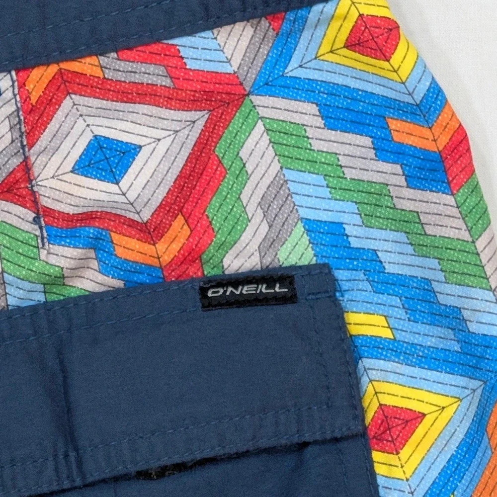 O'Neill Men's Geometric Diamond Print Board Shorts Multi-Color Size 31